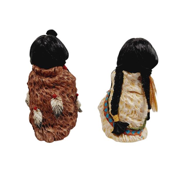 Vtg Friends Of The Feather Figurines Enesco Lot Bearing Gifts Wampum Pum 1996 - Picture 6 of 11